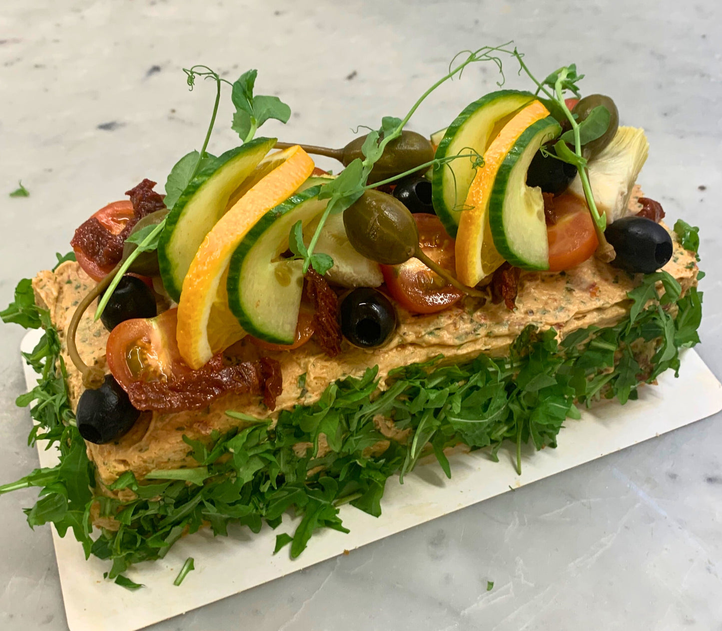 Smörgåstårta, italiensk (vegansk)