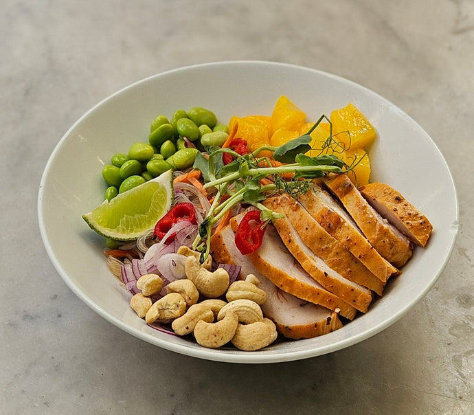 Asiatisk nudelsallad med kyckling